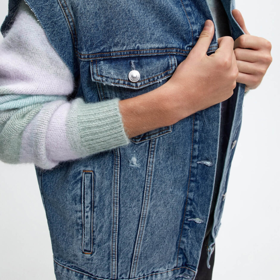 Oversized Denim Vest - Image 2